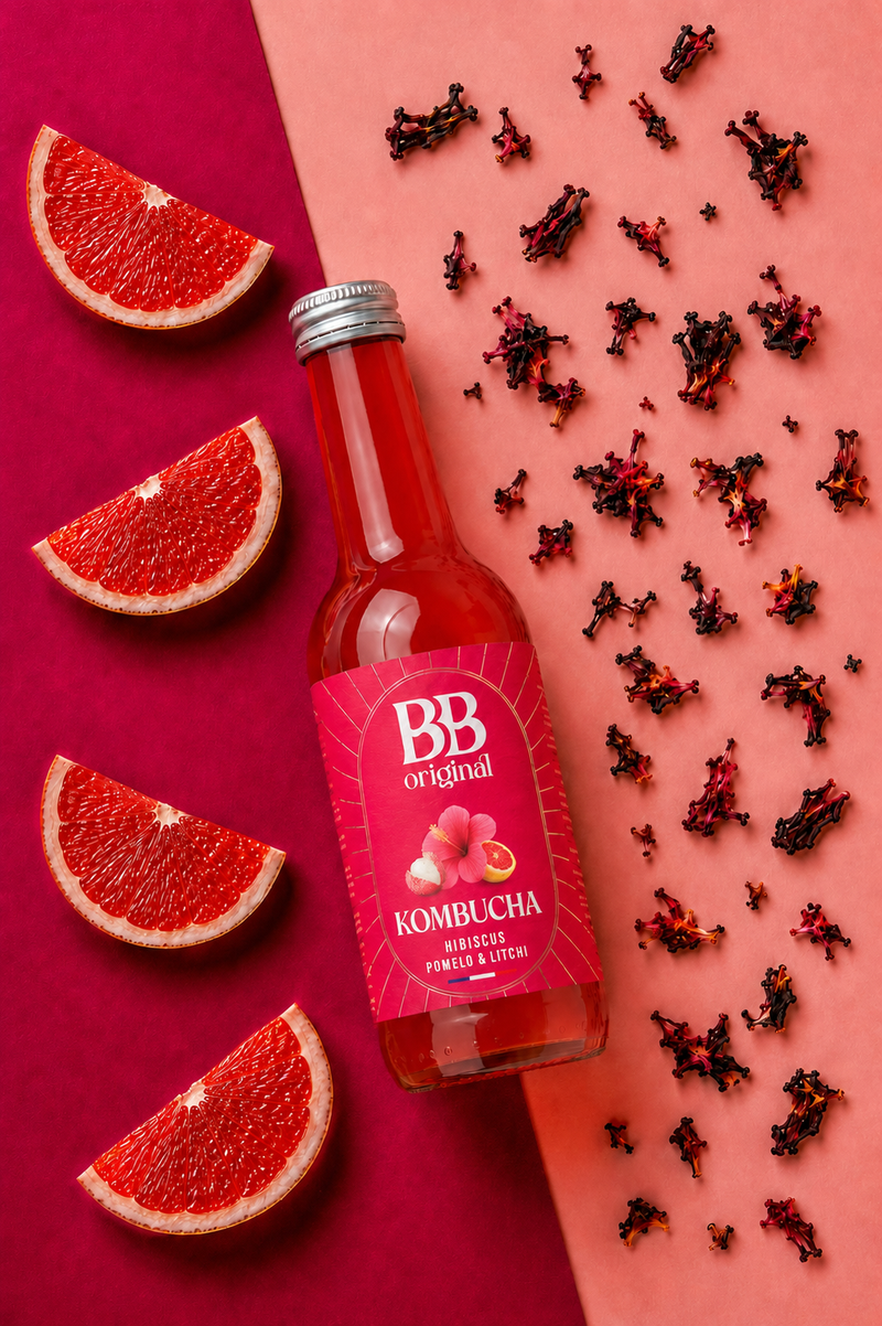 Kombucha Hibiscus Pomelo & Litchi