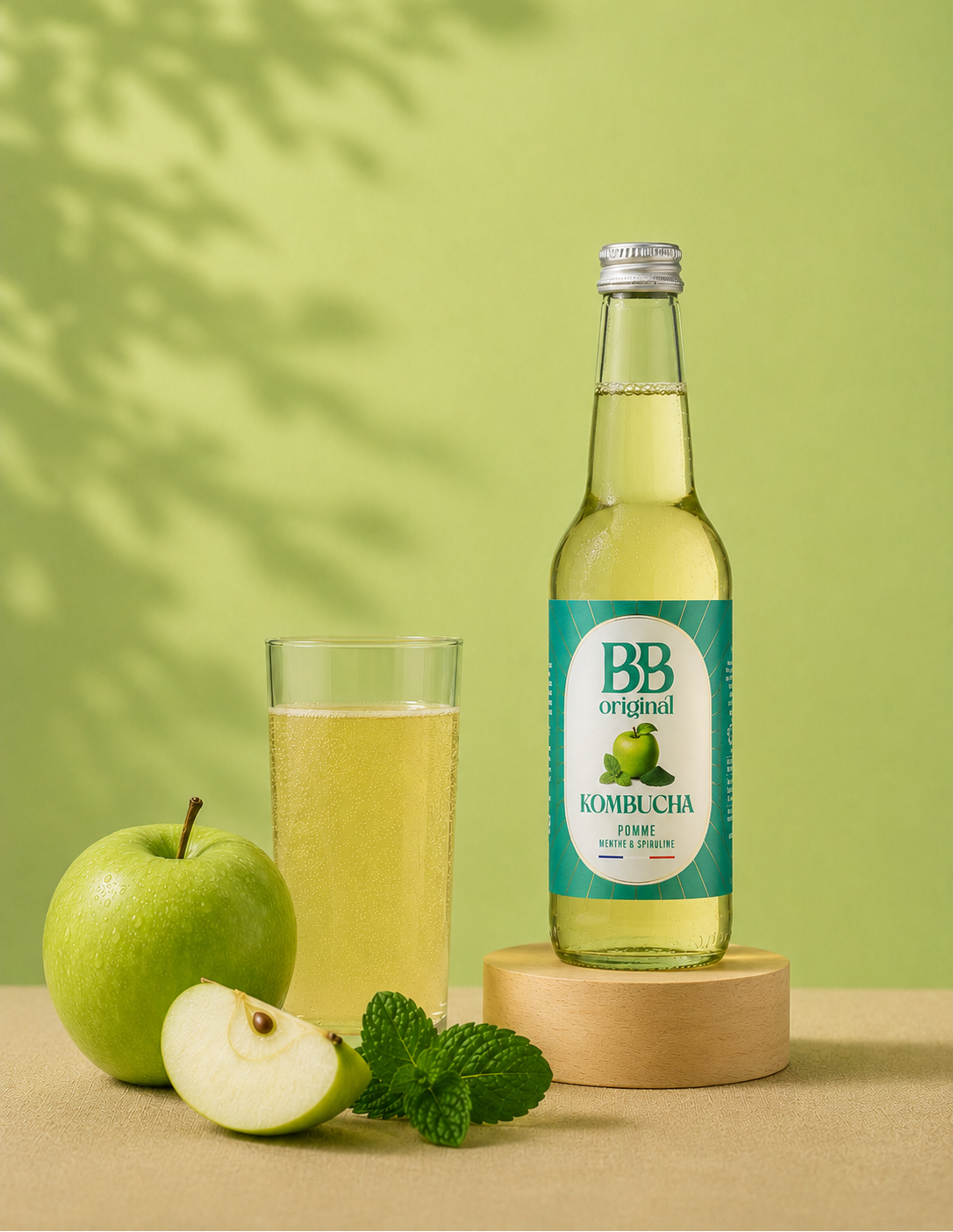 Kombucha Pomme Menthe & Spiruline