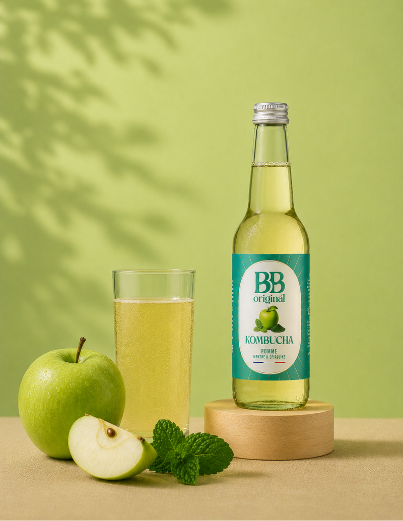 Kombucha Pomme Menthe & Spiruline