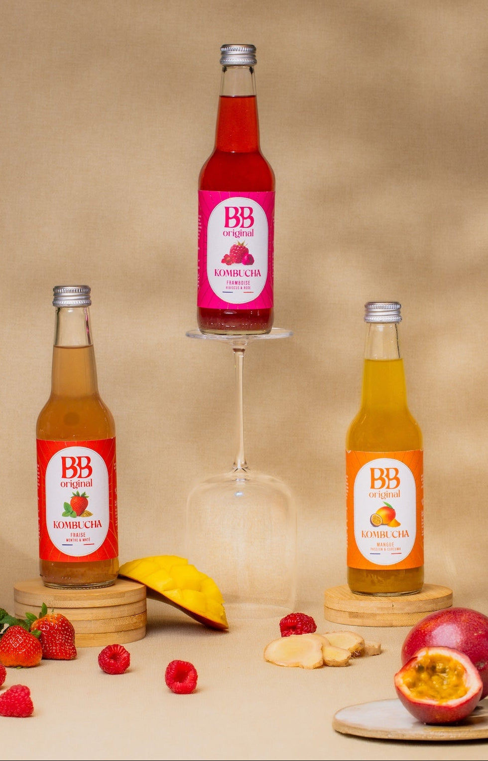 Kombucha Framboise Hibiscus & Rose