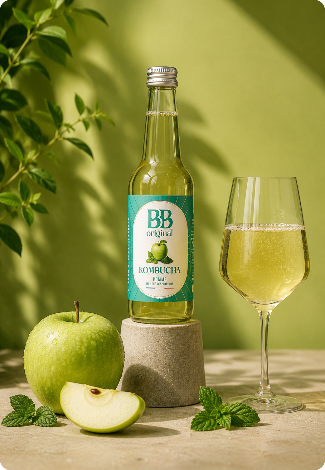 Kombucha Pomme Menthe & Spiruline