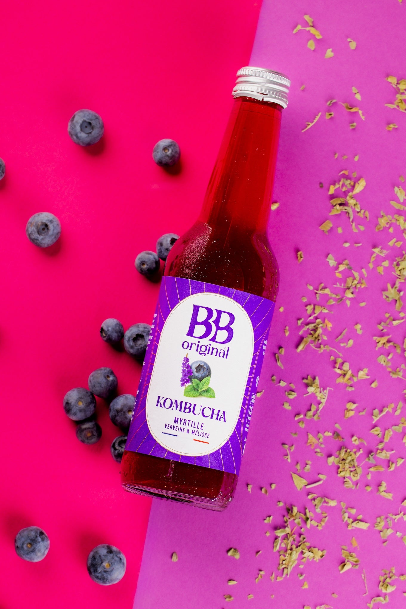 Kombucha Myrtille Verveine Mélisse