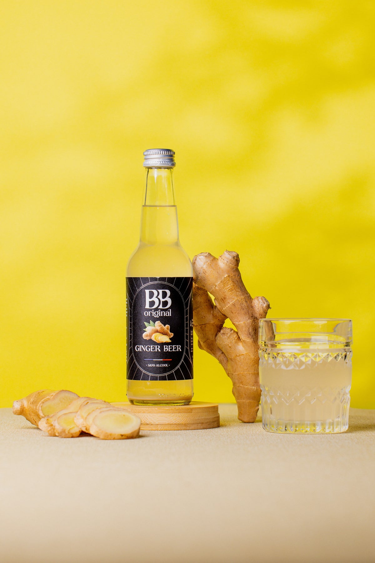 Bouteille de Ginger Beer bio sans alcool BB Original 33 cl
